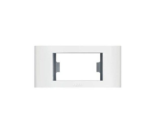 Placa Para Moveis Com Bastidor Para 1 Modulo Pezzi 50.000 Branco