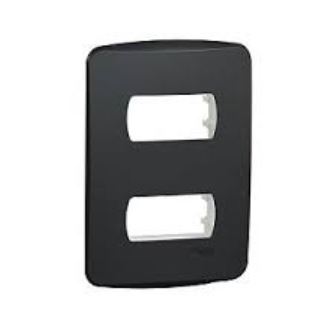 Placa E Suporte 4x2 Para 2 Módulos Grafite Miluz Schneider Eletric