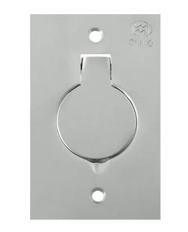 Placa 4X2 Inox Para Piso De 1 Tomada Universal Olivo