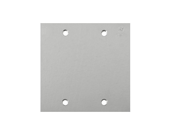 Placa Cega 4X4 Inox Para Piso Olivo