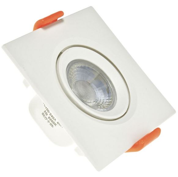 Spot de LED Authentic Quadrado 6500k 3W Bivolt
