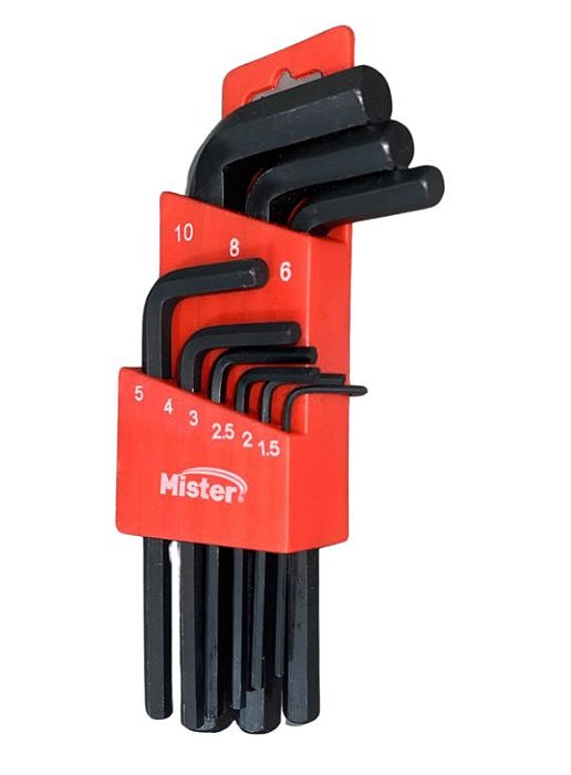 Jogo de Chave Allen Com 9 Peças 1,5mm à 10mm Mister