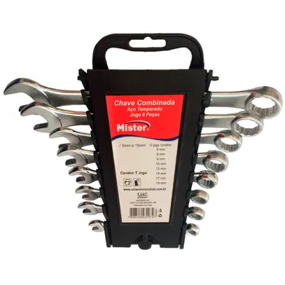 Chaves Combinada com 6 Peças  de 8 à 17mm Mister