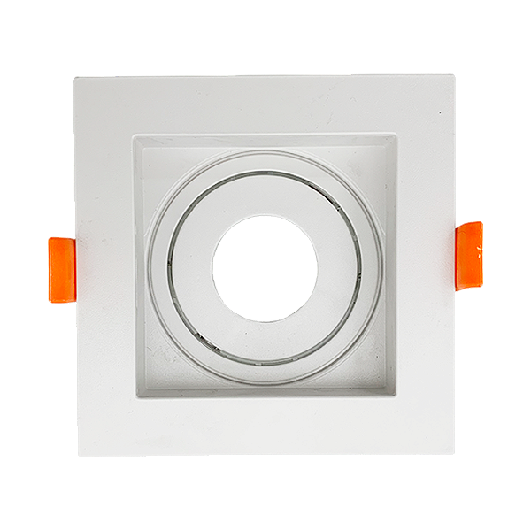 Spot Embutido Quadrado Fundo Recuado Branco Para Lâmpada MR11