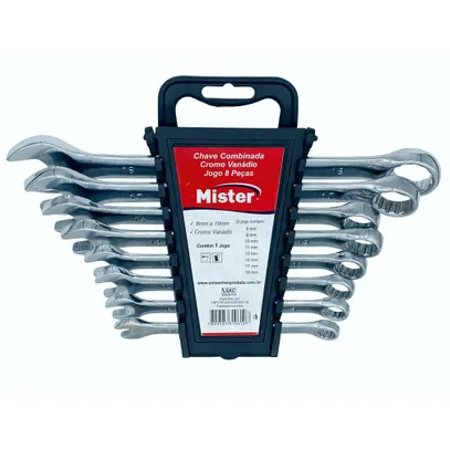 Chaves Combinada com 8 Peças  de 6 à 19mm Mister