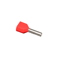 Terminal Tubular Duplo Para Cabo de 1mm