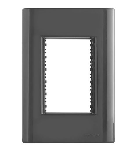 Placa 4x2 Para 3 Módulos Grafite Tramontina Liz