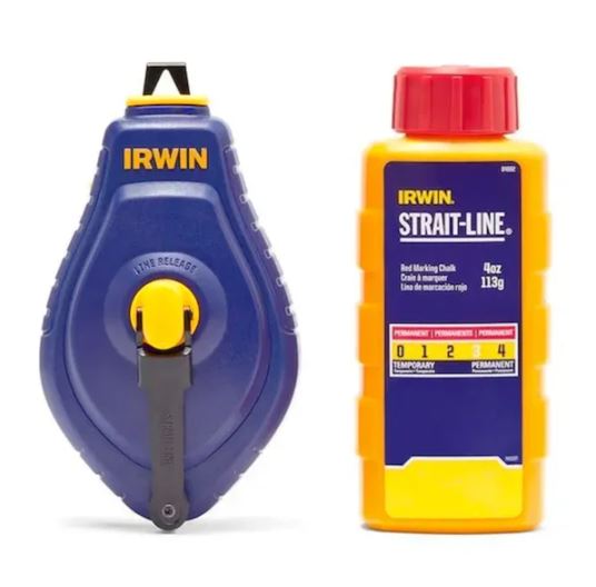 Giz de Linha Vermelho com 30m Strait-line Irwin