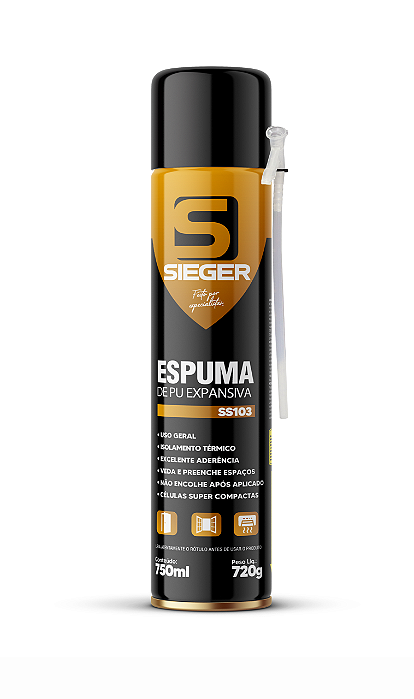 Espuma expansiva de PU 750ML 720G SS103 Sieger