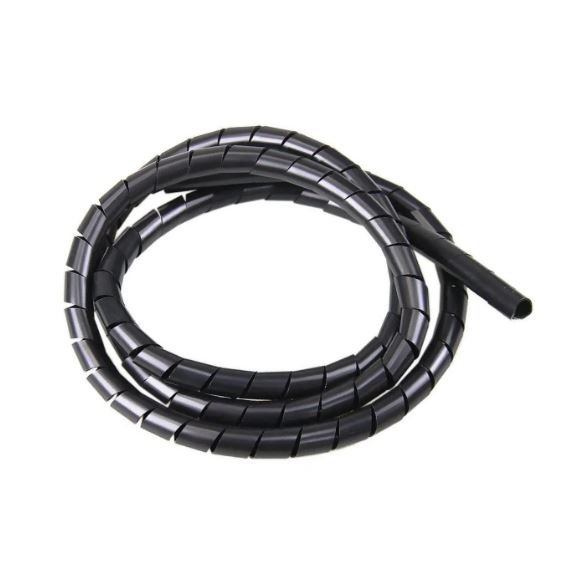 Organizador de Fios Espiral Preto 1/4 2 Metros Frontec