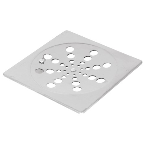 Grelha Quadrada para Ralo 15cm Inox com Sistema Rotativo
