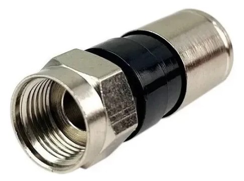 Conector Coaxial de Compressão RG6 para TV a Cabo e Satélite