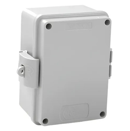 Caixa de Passagem Plástica Sobrepor 160x120x100mm IP66 Cinza Rohdina