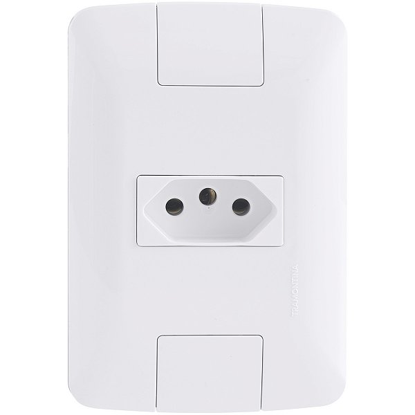 Conjunto Tomada 2P+T 20A com Placa Aria Branco 4x2 Tramontina
