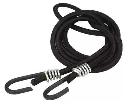 Elástico Extensor de Carga 1,5m com Gancho de Aço Preto