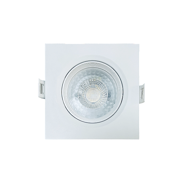 Spot de Embutir LED Quadrado 5W 4000K Luz Neutra Bivolt Branco Cristallux
