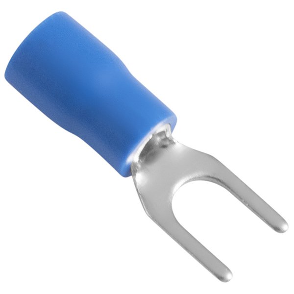 Terminal Forquilha Pré-Isolados 2,5mm² Azul 100 Peças Tramontina