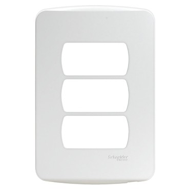 Placa com bastidor 4x2 Para 3 Modulos Miluz Branco Schneider Eletric