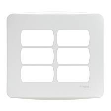 Placa 4x4 para 6 modulos branca MIluz Schneider Eletric