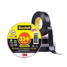 Fita Isolante Scotch 33+ Preto 750V 19mm X 20m 3M