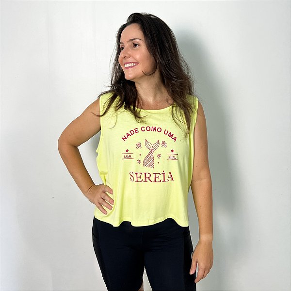Cropped Viscolycra Lima - Nade Como Uma Sereia