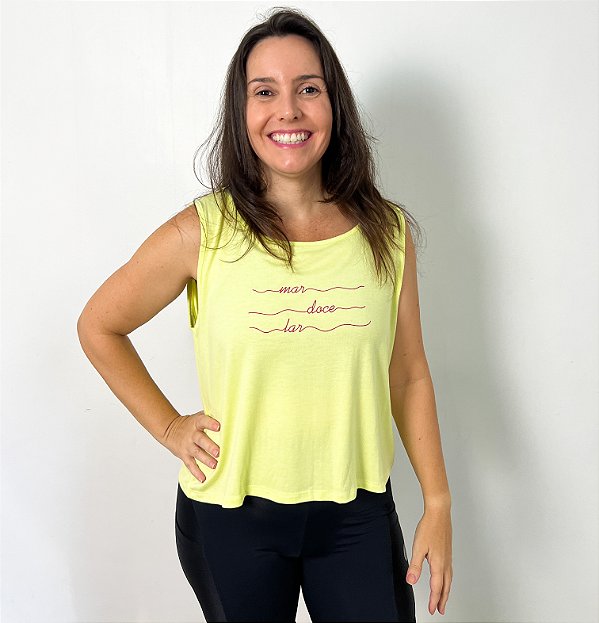 Cropped Viscolycra Lima - Mar Doce Lar