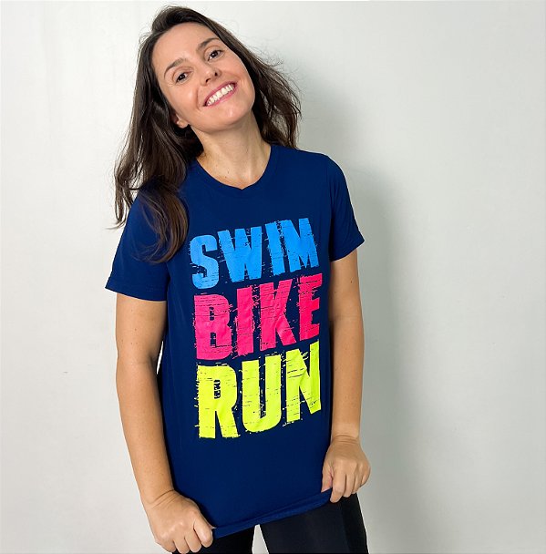 Baby Look Dry Fit Azul Marinho - Swim Bike Run
