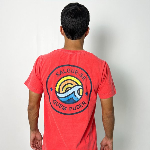 Camiseta Algodão Rosa - Salgue-se Quem Puder
