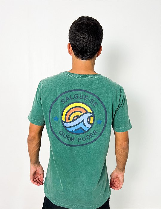 Camiseta Algodão Verde - Salgue-se Quem Puder