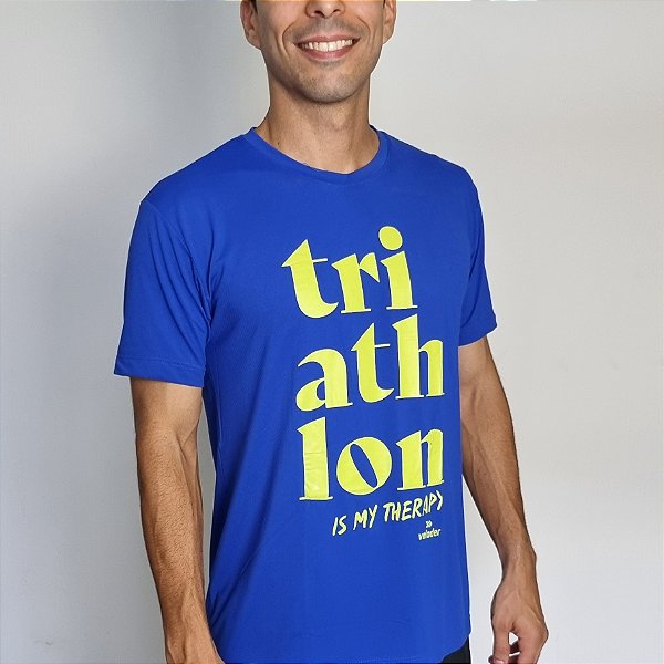 Camiseta Dry Fit Azul Royal - Tri Is My Therapy