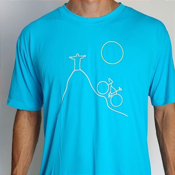 Camiseta Dry Fit Azul Turquesa - Cristo