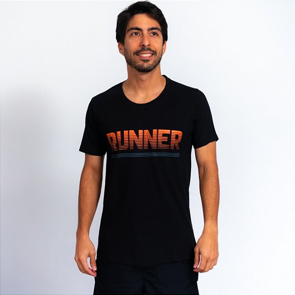 Camiseta Algodão Preto - Runner