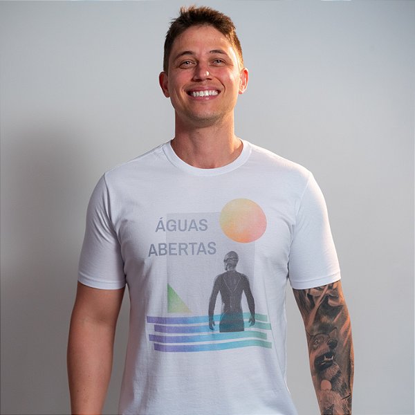 Camiseta Algodão Branco - Águas Abertas