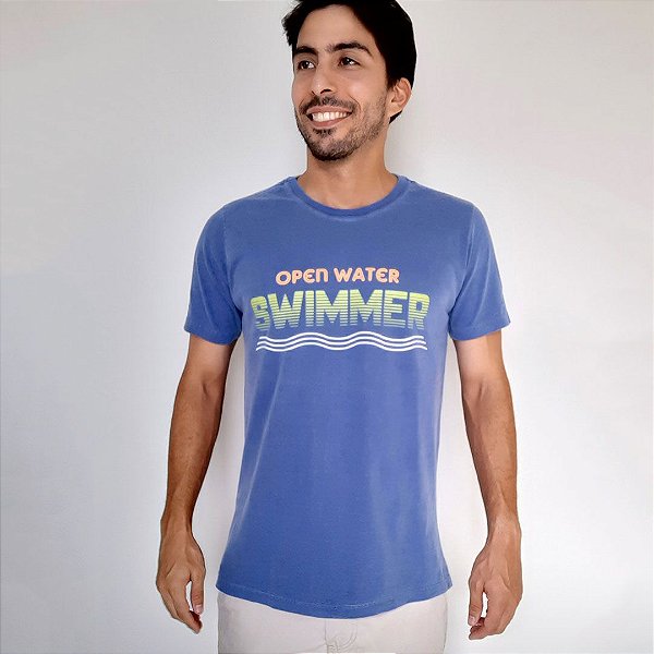 Camiseta Algodão Azul - Swimmer
