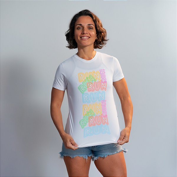 Baby Look Dry Fit Branca - Run Run