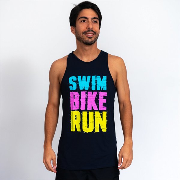 Regata Dry Fit Tradicional Preta - Swim Bike Run