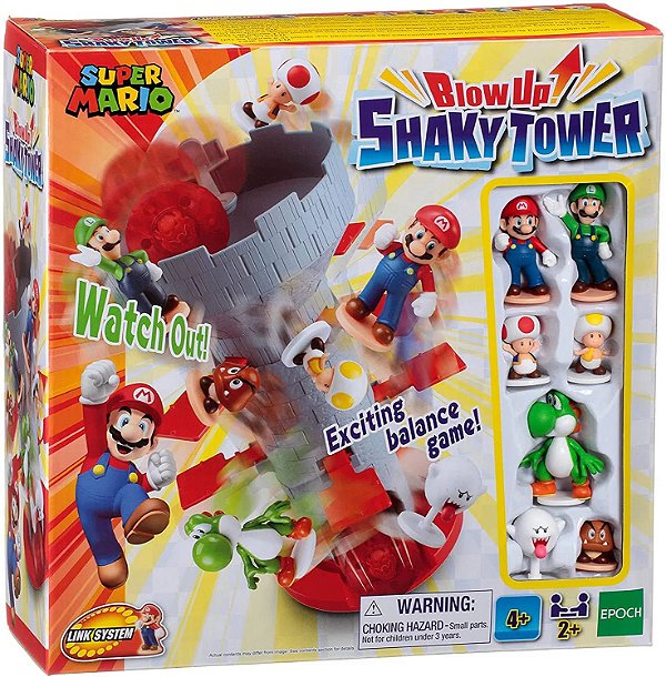 Jogo Super Mario Blow Up! Shaky Tower - Blanc Toys - Felicidade em  brinquedos