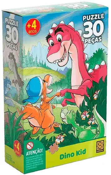 Quebra-Cabeça Puzzle Dino Kid 30 Peças