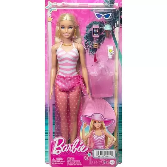 Boneca Barbie Fashion Dia de Praia Com Acessórios - Blanc Toys