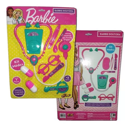 Kit De Médico Barbie Doutora Blister C/ 9 Peças