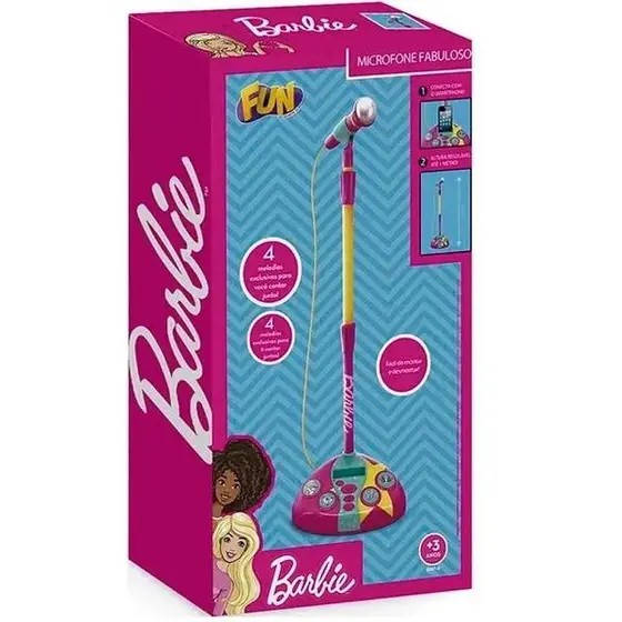 Barbie Microfone Fabuloso com Função MP3 Player