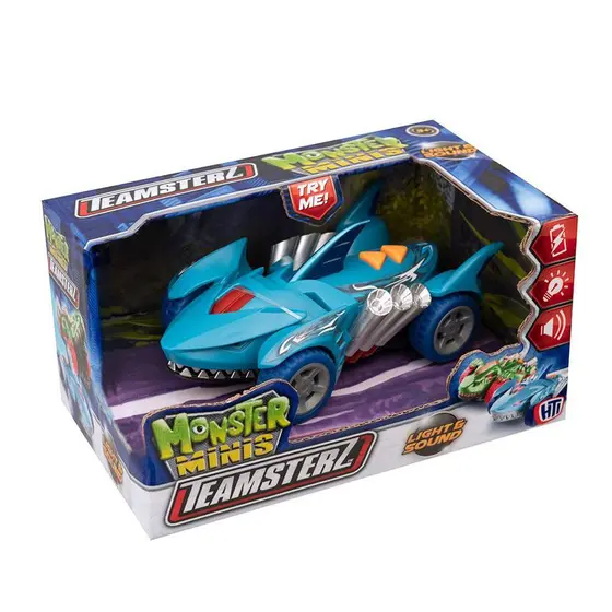 Carro Monster Tubarão Minis Teamsterz Com Luz e Som