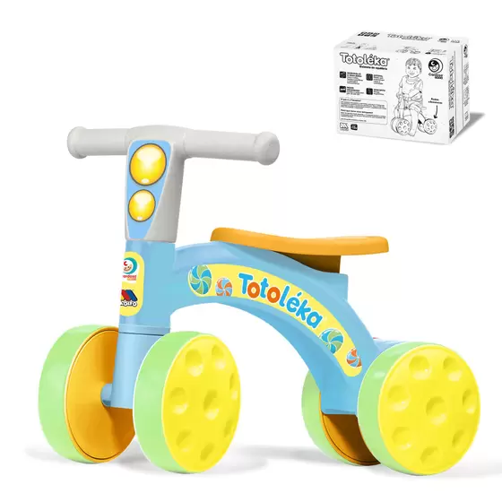 Bicicleta De Equilibrio 4 Rodas Sem Pedal Totoleka Azul