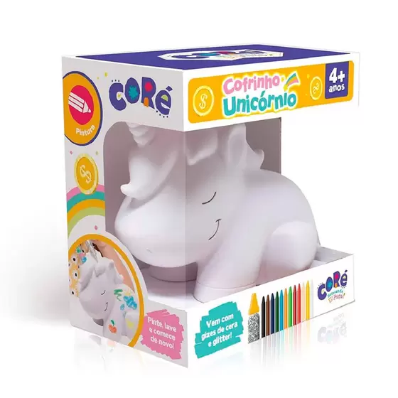 Meu Primeiro Cofrinho Unicórnio Para Colorir