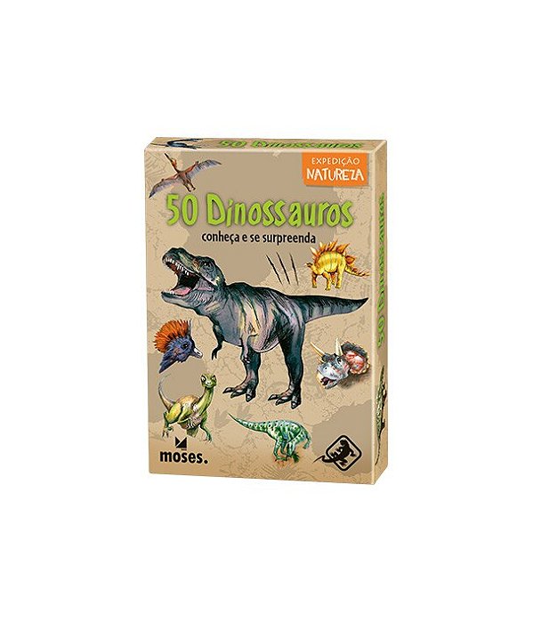 Jogo de Cartas 50 Dinossauros - Blanc Toys - Felicidade em brinquedos