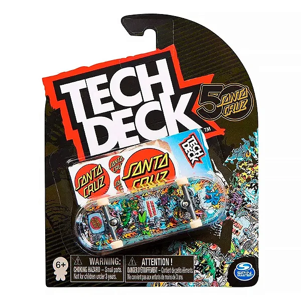 Skate de dedo Tech Deck Disorder 96mm Branco Preto