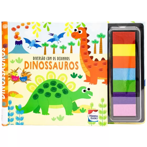 Livro Diversão Com os Dedinhos Dinossauros