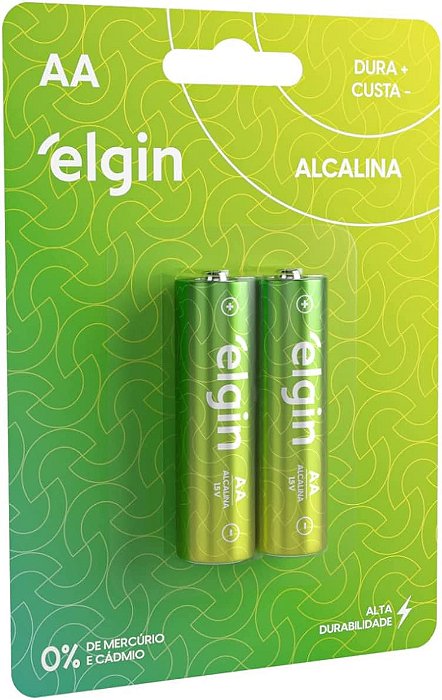 Cartela Pilha Pequena Elgin AA