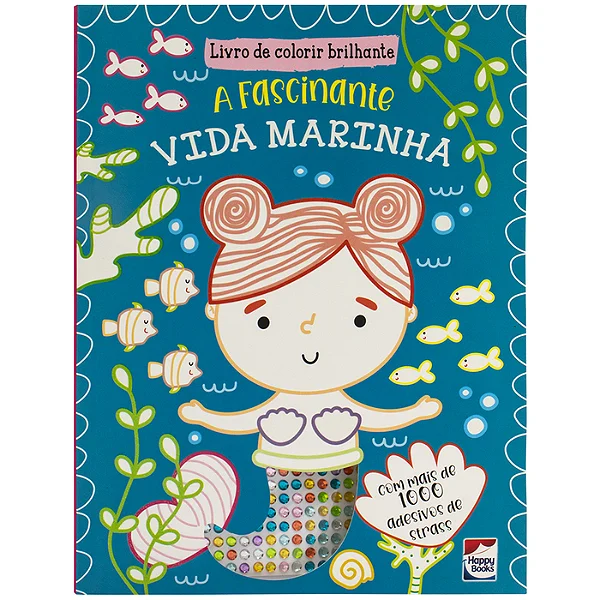 Livro De Colorir Brilhante a Fascinante Vida Marinha