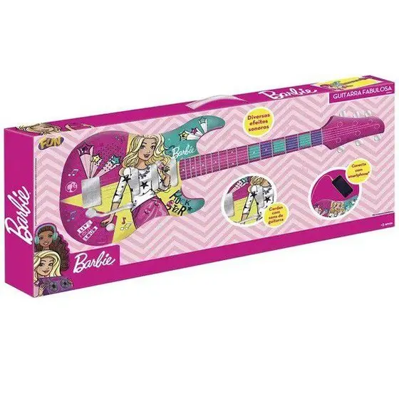 Guitarra Fabulosa Barbie Com Função Mp3 Player